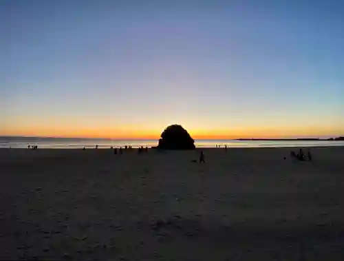 稲佐の浜　弁天島の景色