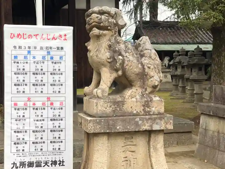 九所御霊天神社の狛犬