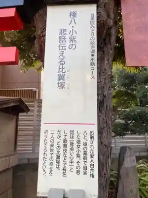 比翼塚(目黒不動尊)の歴史