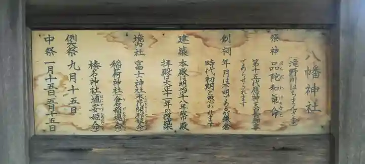 滝野川八幡神社の歴史