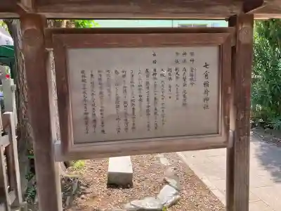 七倉稲荷神社の{uncategorized: "未分類", other: "その他", undefined: "問題あり", building: "その他建物", grave: "お墓", sacred_gate: "鳥居", guardian: "狛犬", statue: "像", buddha: "仏像", history: "歴史", nature: "自然", garden: "庭園", animal: "動物", pagoda: "塔", temizu: "手水舎", mountain_gate: "山門・神門", sanctuary: "本殿・本堂", subordinate: "末社・摂社", art: "芸術", scenery: "景色", jizo: "地蔵", ema: "絵馬", goshuin: "御朱印", omikuji: "おみくじ", items: "授与品その他", amulet: "お守り", goshuincho: "御朱印帳", eats: "食事", festival: "お祭り", votive_dance: "神楽", shichigosan: "七五三参", wedding: "結婚式", experience: "体験その他", initially: "初詣", around: "周辺", anti_infection: "感染症対策"}