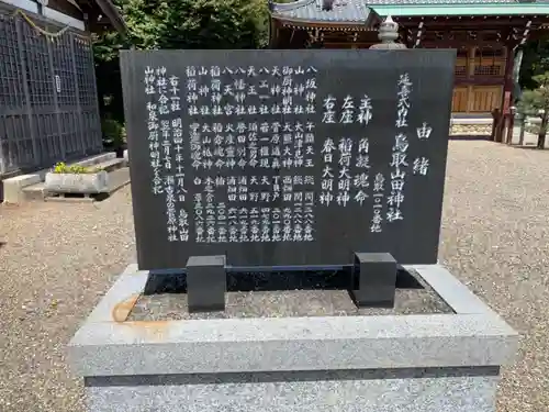 鳥取山田神社の歴史