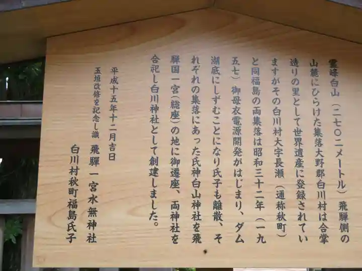 飛騨一宮水無神社の歴史