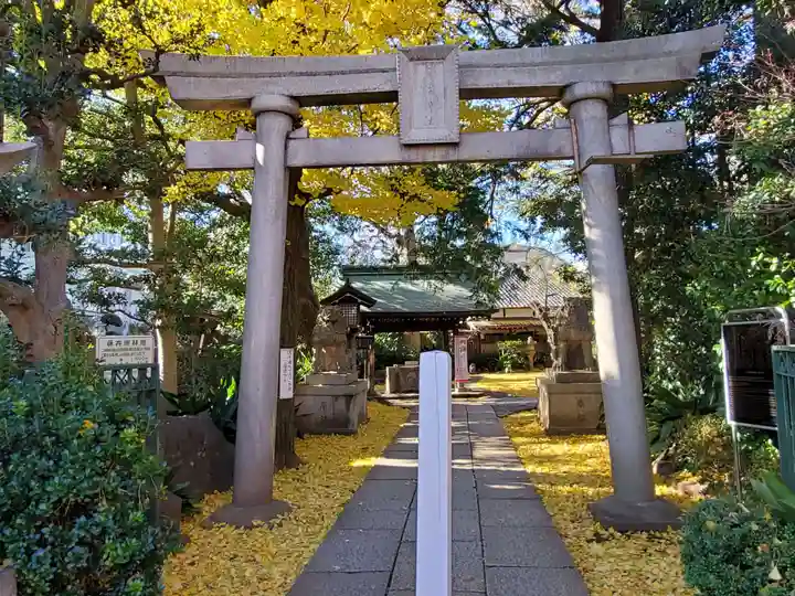 奥澤神社の鳥居