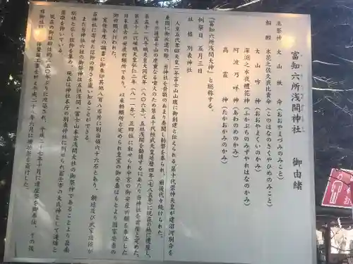 富知六所浅間神社の歴史