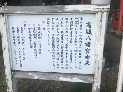 高城八幡宮の歴史