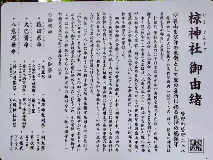 皆野椋神社(埼玉県)