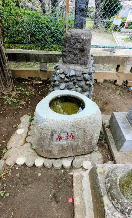 新萱田水神宮の手水舎