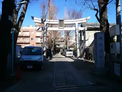 穏田神社の鳥居