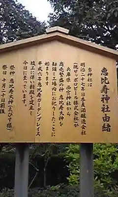 恵比寿神社（恵比寿ガーデンプレイス）の歴史