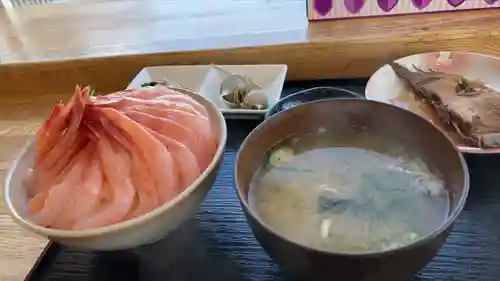 苫前神社の食事