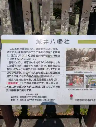 城井八幡社の{uncategorized: "未分類", other: "その他", undefined: "問題あり", building: "その他建物", grave: "お墓", sacred_gate: "鳥居", guardian: "狛犬", statue: "像", buddha: "仏像", history: "歴史", nature: "自然", garden: "庭園", animal: "動物", pagoda: "塔", temizu: "手水舎", mountain_gate: "山門・神門", sanctuary: "本殿・本堂", subordinate: "末社・摂社", art: "芸術", scenery: "景色", jizo: "地蔵", ema: "絵馬", goshuin: "御朱印", omikuji: "おみくじ", items: "授与品その他", amulet: "お守り", goshuincho: "御朱印帳", eats: "食事", festival: "お祭り", votive_dance: "神楽", shichigosan: "七五三参", wedding: "結婚式", experience: "体験その他", initially: "初詣", around: "周辺", anti_infection: "感染症対策"}