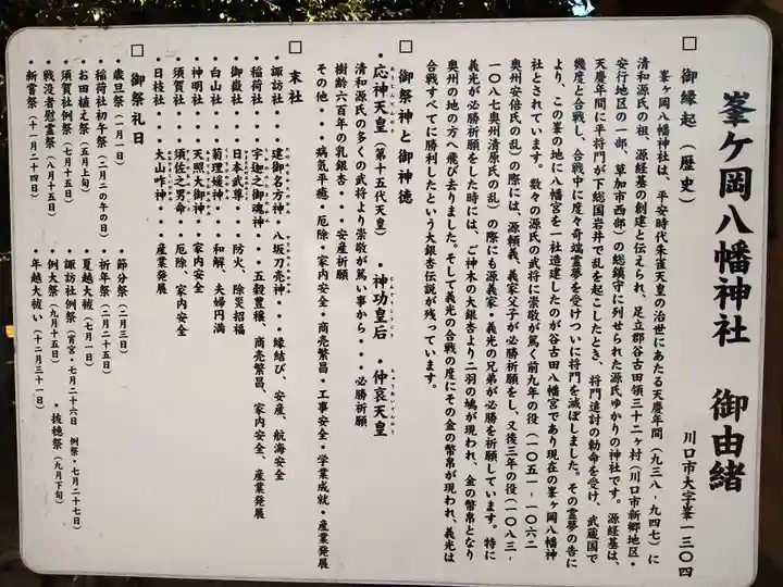 峯ヶ岡八幡神社(埼玉県)