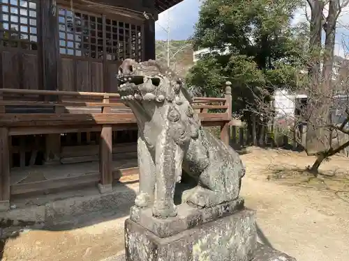 與止日女神社の狛犬