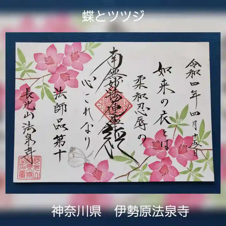 伊勢原 法泉寺の御朱印