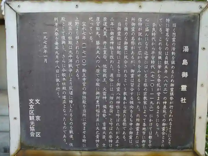 湯島御霊社の歴史