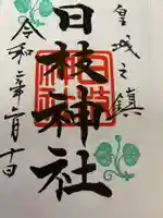 日枝神社の御朱印