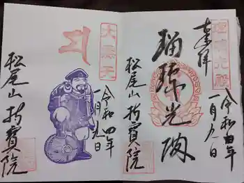 持寳院の御朱印 2022年01月