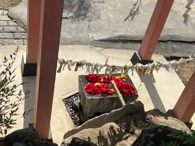 差出磯大嶽山神社 仕事と健康と厄よけの神さまの手水舎