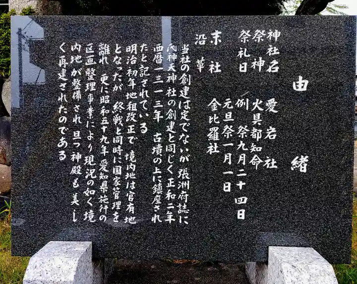 愛宕社(勝川町)の歴史