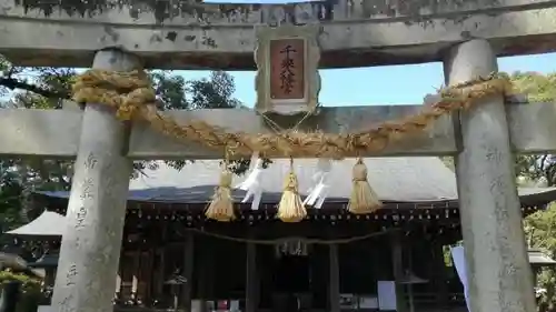 千栗八幡宮の鳥居