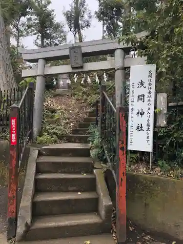 冨士浅間神社（竹丘浅間神社）の鳥居