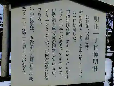 神明社（明正）の歴史
