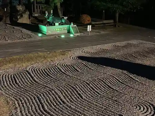 朝日森天満宮の庭園