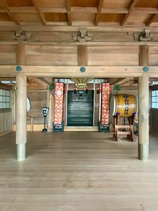 諏訪大神社の{uncategorized: "未分類", other: "その他", undefined: "問題あり", building: "その他建物", grave: "お墓", sacred_gate: "鳥居", guardian: "狛犬", statue: "像", buddha: "仏像", history: "歴史", nature: "自然", garden: "庭園", animal: "動物", pagoda: "塔", temizu: "手水舎", mountain_gate: "山門・神門", sanctuary: "本殿・本堂", subordinate: "末社・摂社", art: "芸術", scenery: "景色", jizo: "地蔵", ema: "絵馬", goshuin: "御朱印", omikuji: "おみくじ", items: "授与品その他", amulet: "お守り", goshuincho: "御朱印帳", eats: "食事", festival: "お祭り", votive_dance: "神楽", shichigosan: "七五三参", wedding: "結婚式", experience: "体験その他", initially: "初詣", around: "周辺", anti_infection: "感染症対策"}