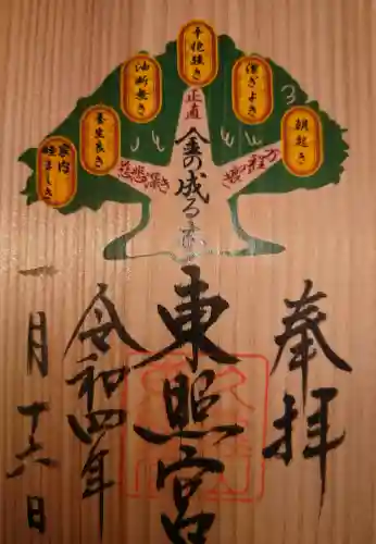 久能山東照宮の御朱印