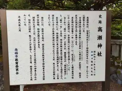 越中一宮 髙瀬神社の歴史