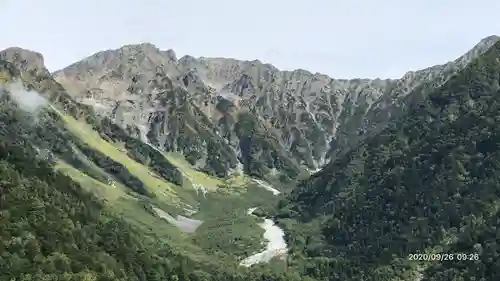 穂高神社奥宮の景色