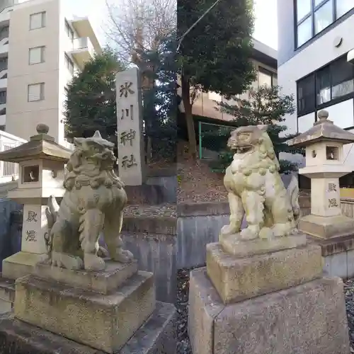 白金氷川神社の狛犬