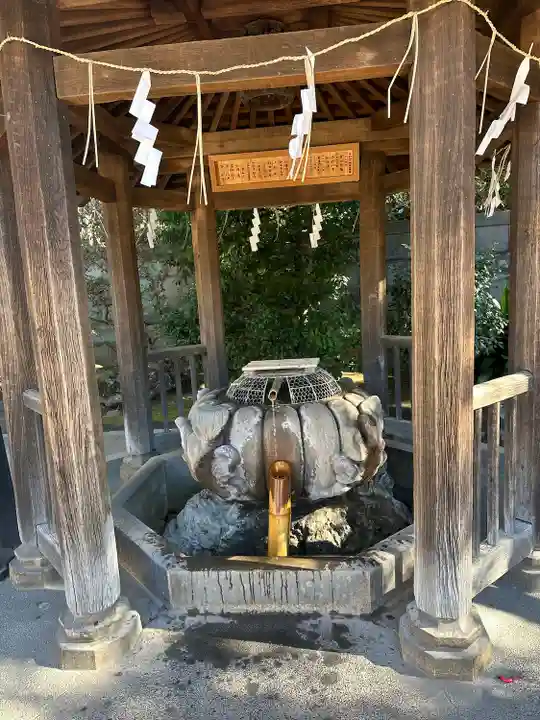 五條天神社の手水舎