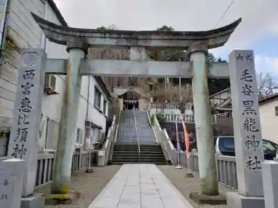 毛谷黒龍神社の鳥居