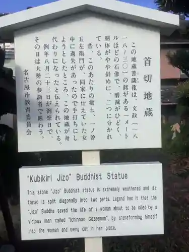 首切地蔵（身代地蔵）・津島神社の歴史