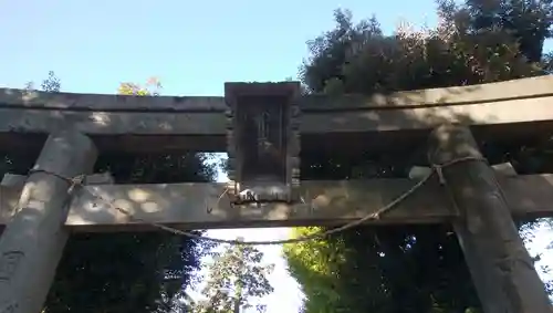 蓮根氷川神社の鳥居