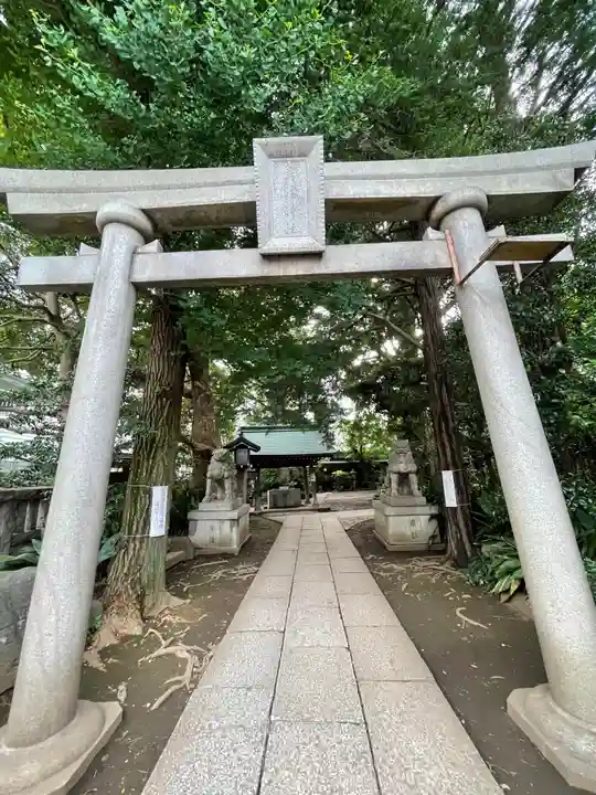 奥澤神社の鳥居