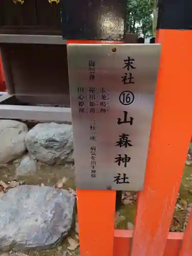 賀茂別雷神社（上賀茂神社）の末社・摂社