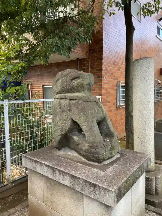 穏田神社の狛犬