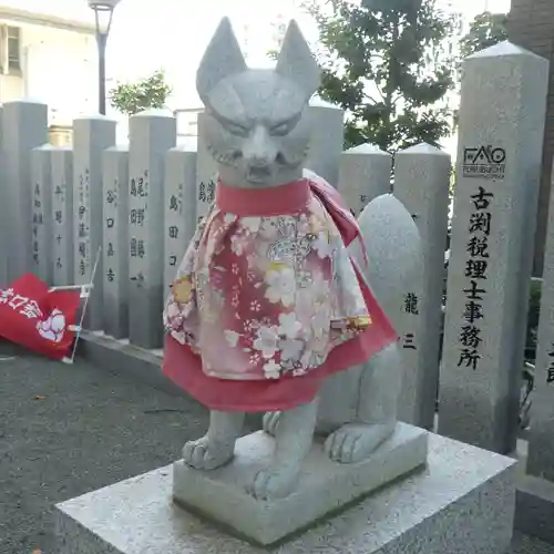 開口神社の狛犬