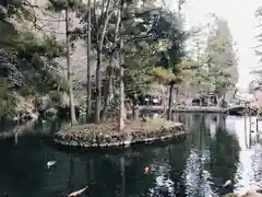 涌釜神社の庭園