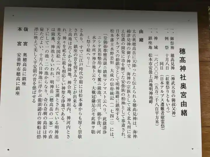 穂高神社奥宮(長野県)