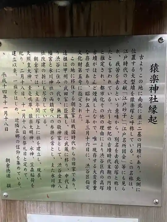 猿楽神社の歴史