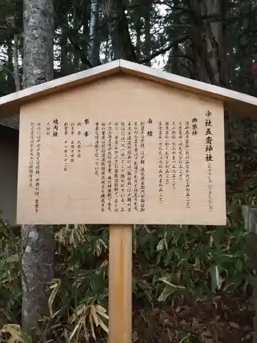 中社五斎神社の歴史