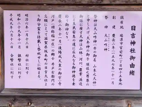 日吉神社の歴史