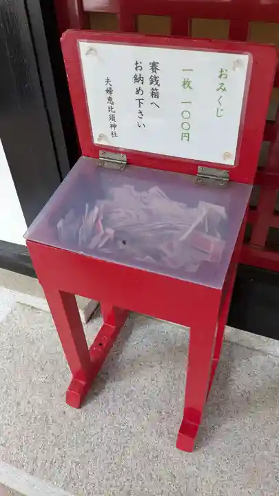 夫婦恵比須神社のおみくじ