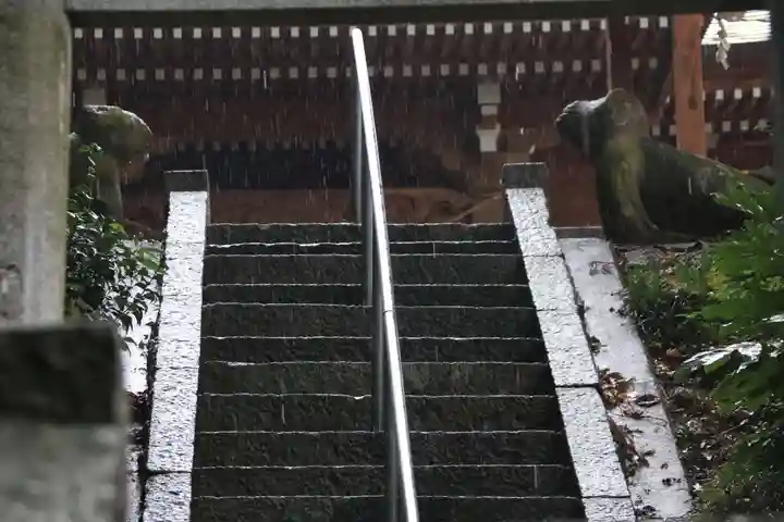 阿久津「田村神社」(郡山市阿久津町)旧社名:伊豆箱根三嶋三社の狛犬