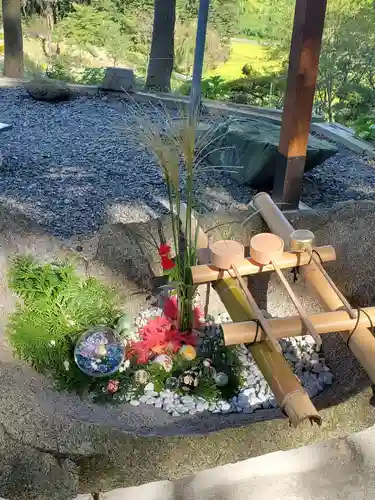 阿久津「田村神社」（郡山市阿久津町）旧社名：伊豆箱根三嶋三社の手水