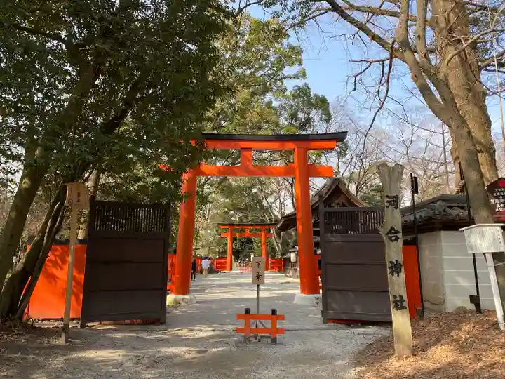 河合神社(鴨川合坐小社宅神社)の鳥居